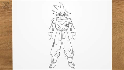 How to draw Goku from Dragon Ball Z – full body.